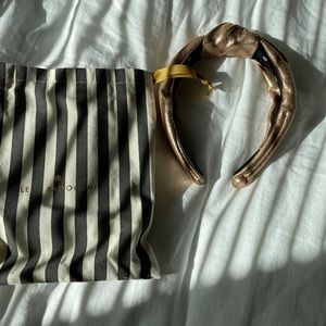 Brand new, never worn! Gold crackled Lele headband